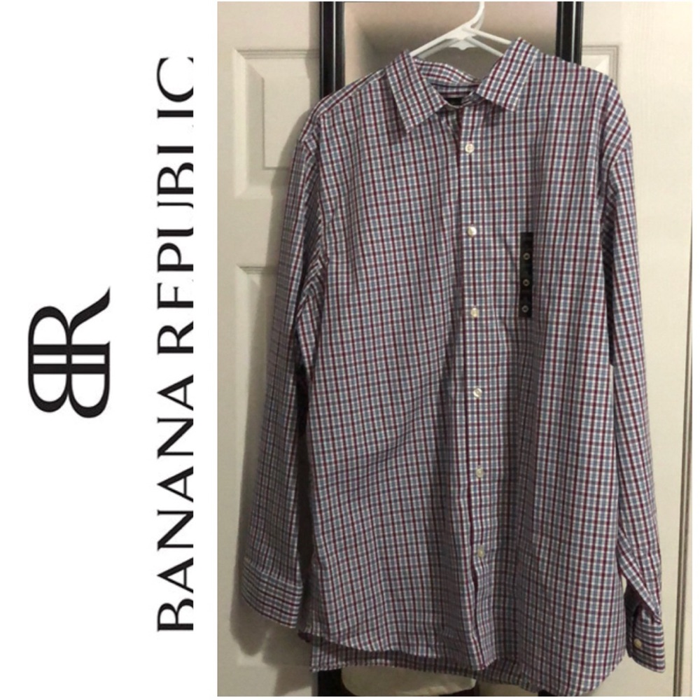Men’s XL Banana republic casual button-down NWT